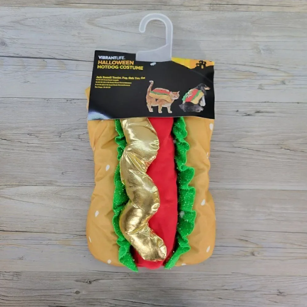 Vibrant Life Hot Dog Dog Costume Sz XS